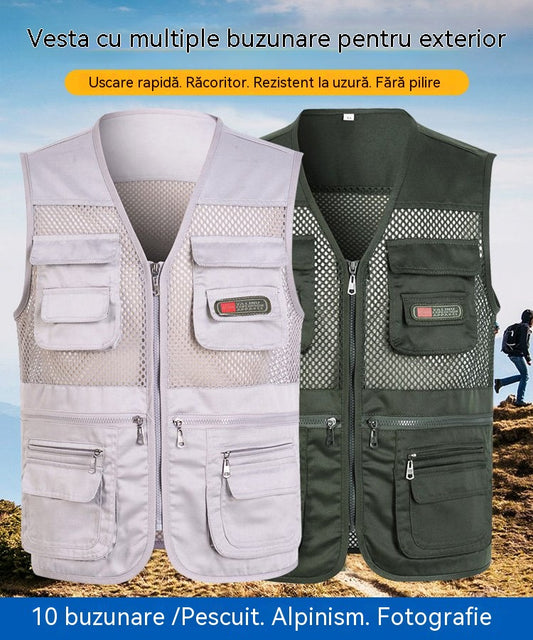 🔥【XL-4XL】Vestă funcțională casual cu mai multe buzunare
