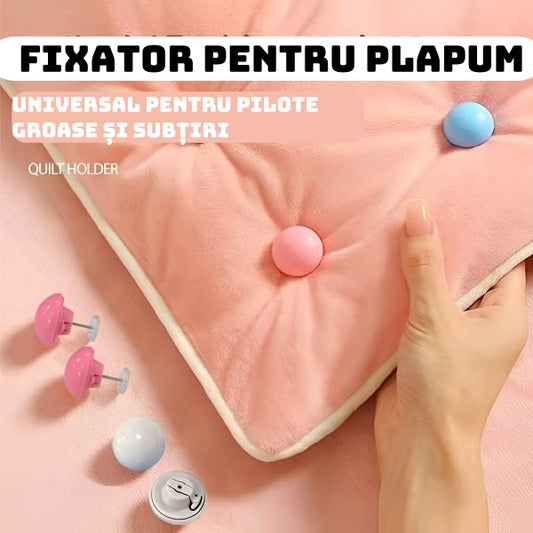 ✨ 【60 buc】Fixator pentru Plapumă - Stabil și Ușor de Utilizat!📍Universal pentru pilote groase și subțiri