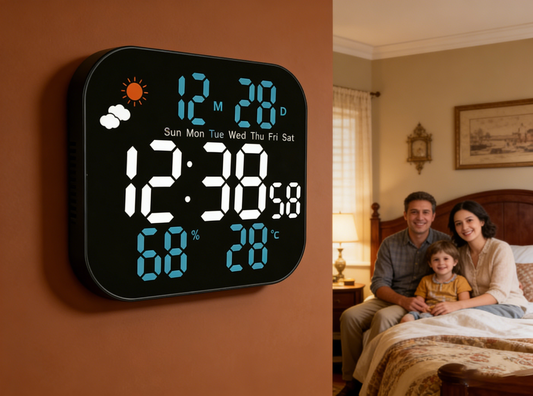 🕰️Vânzările au depășit 50.000 de unități! 🛏️Reducere limitată de 40%! Ceas digital cu dublă utilizare pentru acasă/birou: Trezire ușoară, spune adio alarmelor enervante! Luminozitate reglabilă, funcționare silențioasă noaptea. 🌙