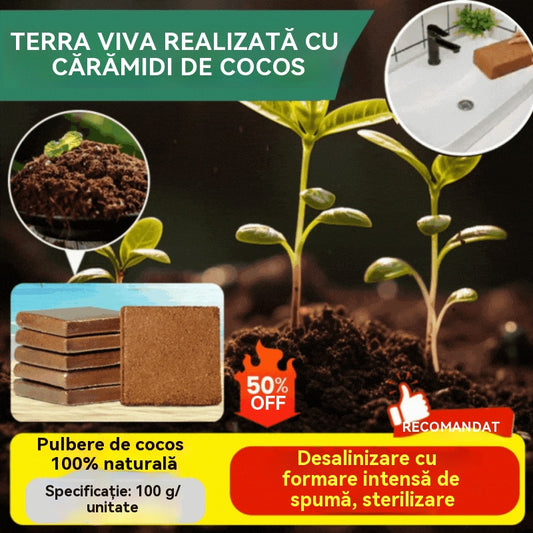 💥🌱🌱【5 bucată】Sol bogat în nutrienți folosit pentru fabricarea cărămizilor de cocos