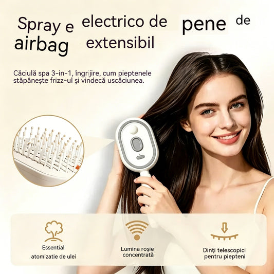 ⚡💨 Pulverizator electric cu pieptene de masaj și pernă