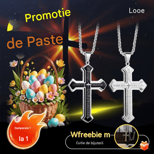 【Cumpărați 1 obțineți 1 gratuit】Colier simplu în formă de cruce - vine cu o cutie frumoasă de bijuterii