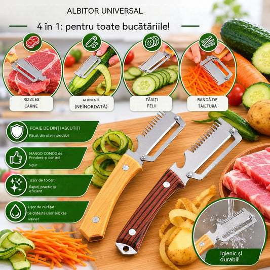 🔥Cumpără 1, primești 4 gratis (5 articole în total)🧅🔪 Curățător de legume multifuncțional 3 în 1: Curățează, toacă legume, toacă carne, deschide sticle! 🔥