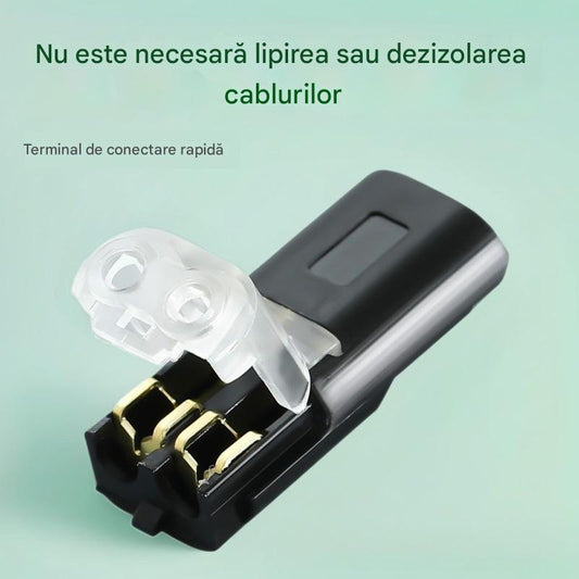 🏆【40 buc】Conector cu cablu dublu cu clemă de blocare