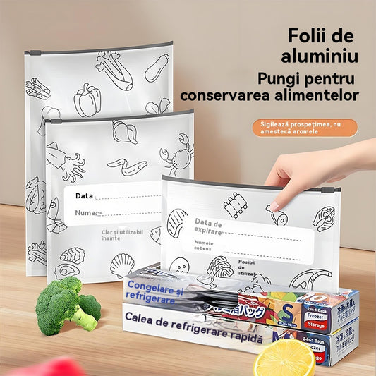 🥩【30 bucăți】Pungi reutilizabile pentru conservarea alimentelor – păstrează prospețimea, economisește bani! ✨