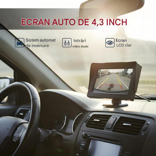 🔥Monitor universal de înaltă rezoluție pentru vedere spate pentru mașini, 4,3/7 inch Monitor universal de înaltă rezoluție pentru vedere spate pentru mașini, 12 V.