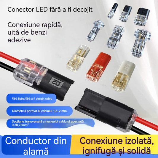 🥳Cel mai vândut produs din 2026🥳⏰【50 bucăți】Conector pentru două fire cu închizătoare, reducere de 50%! Închizătoare de siguranță, anti-alunecare⚡️