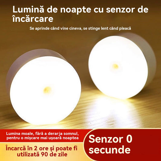 🏡💡【4 pentru】Lumină LED inteligentă cu inducție pentru corpul uman, convenabilă și practică de încărcat