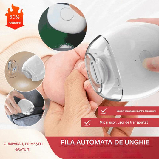 💅 ✨ Pila automată pentru unghii 1, îngrijire sigură și delicată a unghiilor 👶🔧