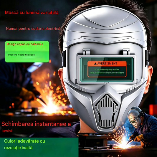 Mască de sudură complet automată cu lumină variabilă
