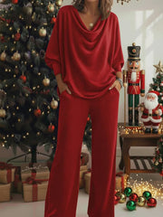 Set confortabil din două piese, tricou și pantaloni din catifea