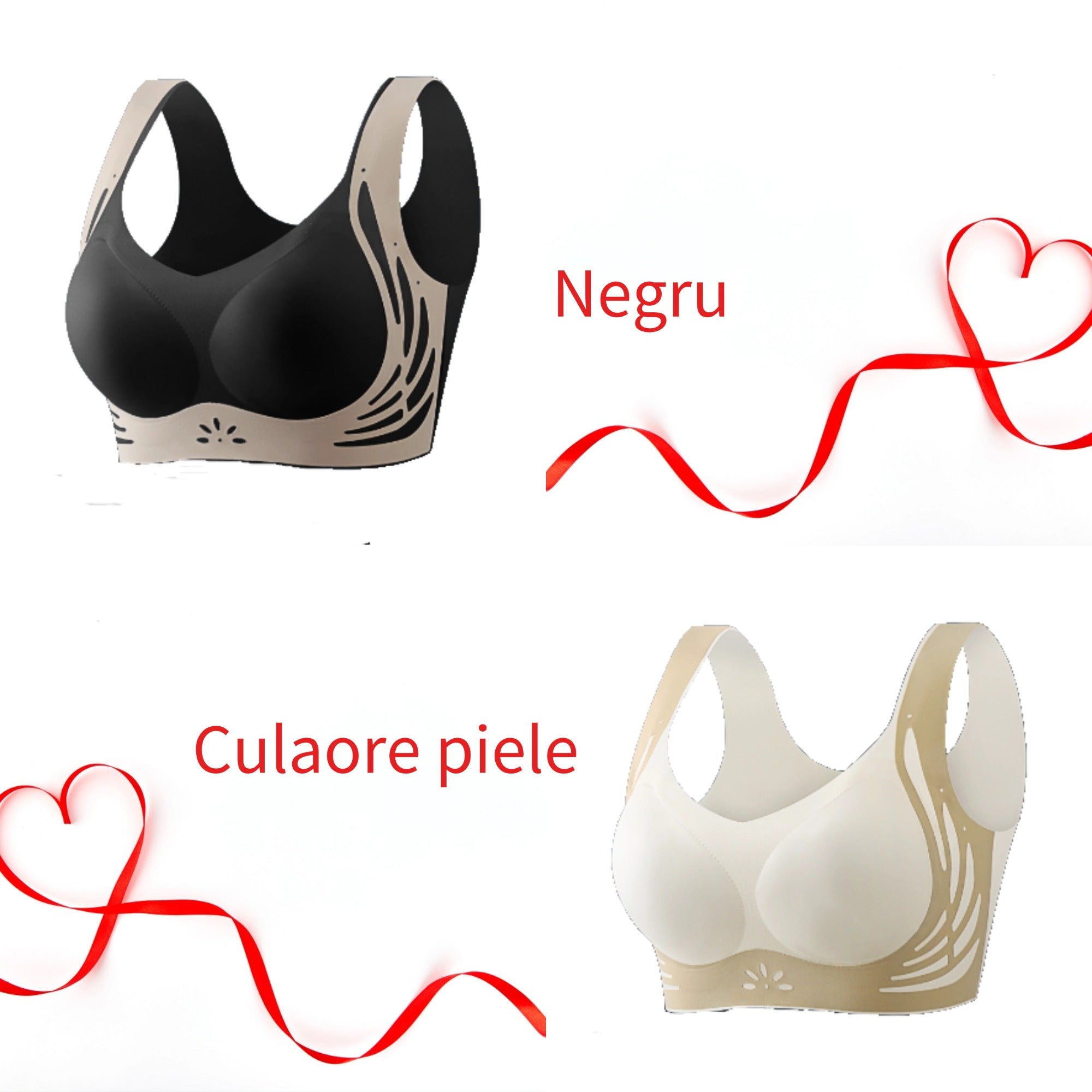 😍【2 bucată】Sutien push-up confortabil în stil vestă fără cusături❤️【40-85 kg】