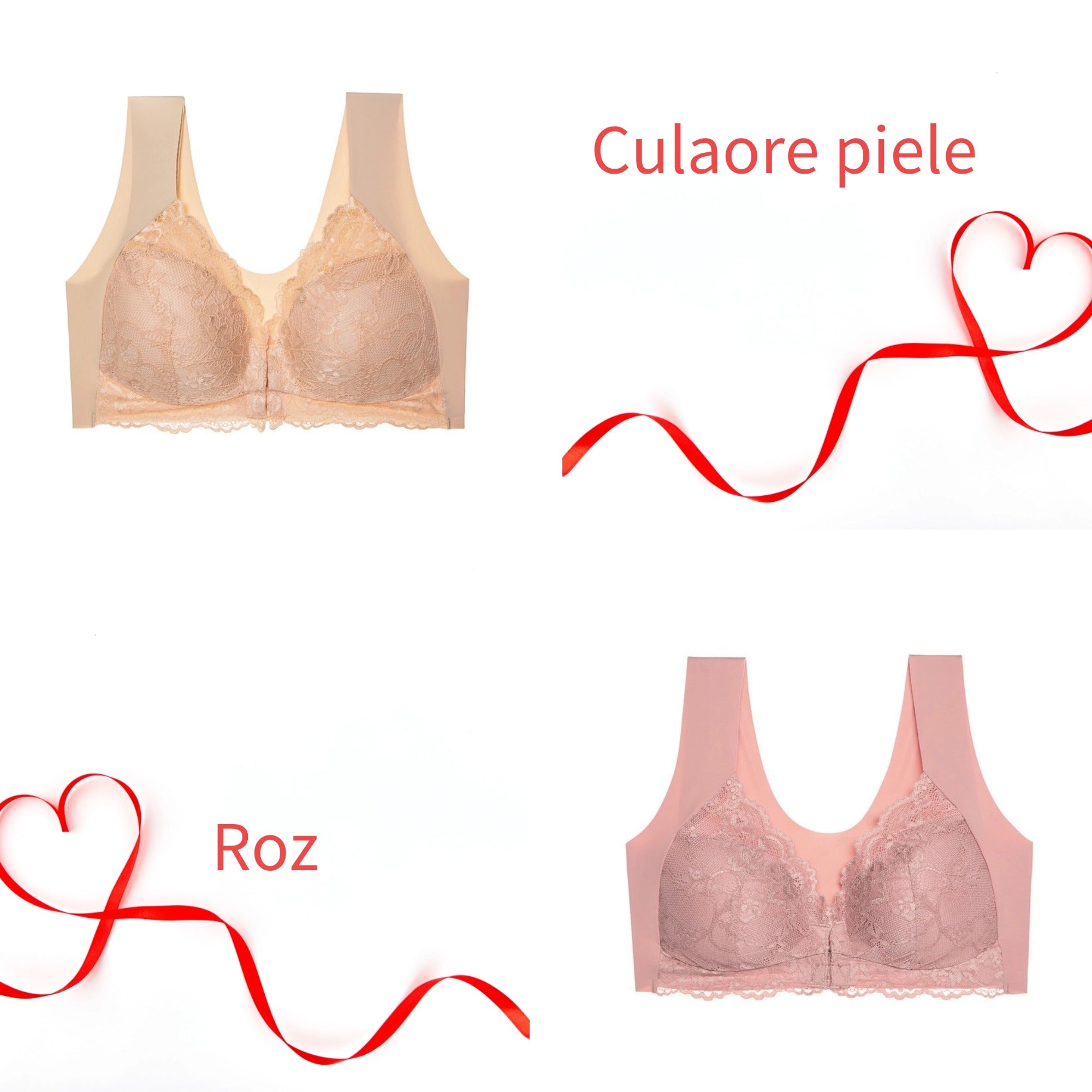 😍【40-100KG】Acest sutien are efect de lifting, dantelă delicată pe spate, o mărime mai mare, un design lift-and-fit și o închidere în față.