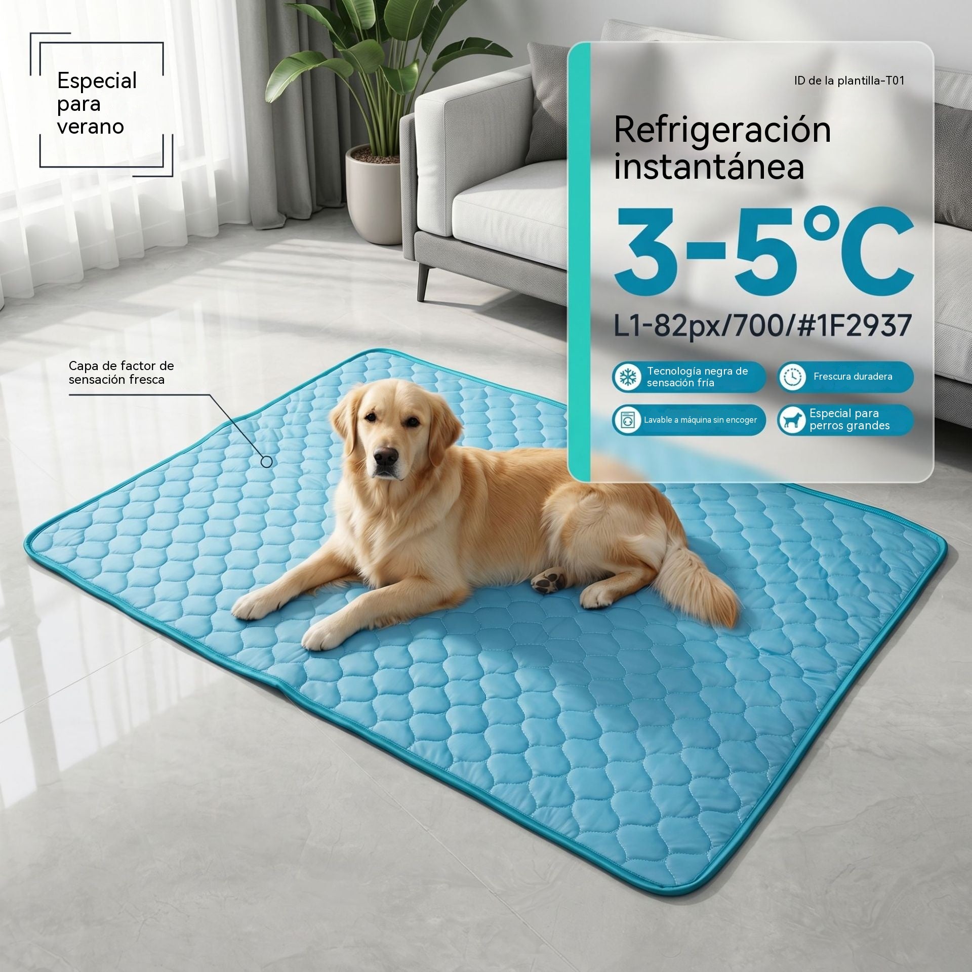 🧊⚡ Reduceri de vară! Covoraș răcoritor pentru animale de companie (fără apă) – Material Oxford respirabil, potrivit pentru orice culcuș sau cușcă.
