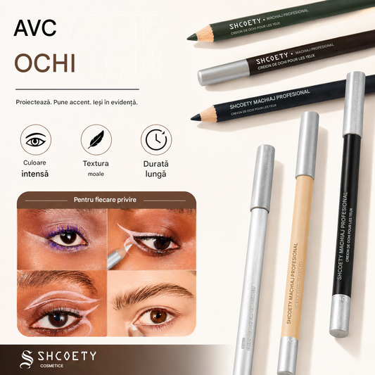 🔈🔈Profită acum de o reducere de 50%!💜Pachet de 5💜Eyeliner rezistent, rezistent la apă, din lemn