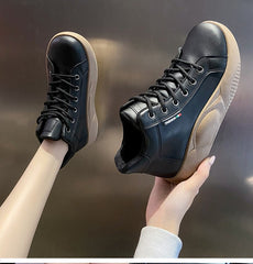 Pantofi retro rocking cu talpă groasă din piele de vacă în stil nou, pantofi casual versatili la modă