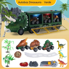 🦖🚛Camionul cu dinozauri care depozitează, lansează și distrează! 🎵✨