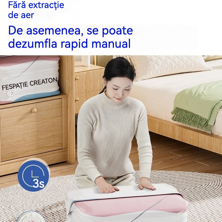 【Set 5 piese】Pungi de vidat haine fără pompă, design ranforsat pentru depozitare