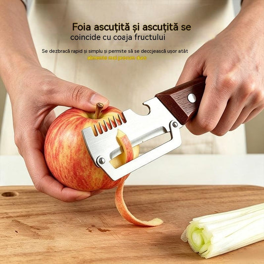 🔥Cumpără 1, primești 4 gratis (5 articole în total)🧅🔪 Curățător de legume multifuncțional 3 în 1: Curățează, toacă legume, toacă carne, deschide sticle! 🔥