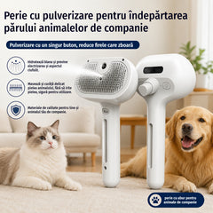 🐶🐱 【Cumpărați 1 obțineți 1 gratuit】Perie cu abur pentru animale de companie | Perie și aparat de îndepărtat părul, special concepute pentru pisici și câini, pentru îngrijirea zilnică a blănii animalelor de companie💧✨