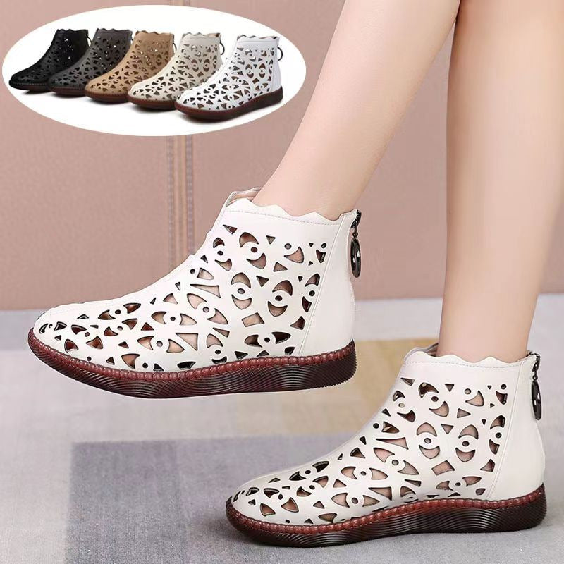 💞2026 noi sandale din piele cu vârf rotund pentru femei【35-42】