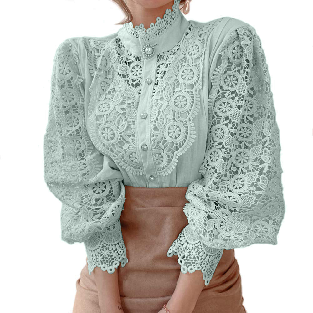 💘Cumpără 1 primești 1 gratis😍【S-3XL】2026 cămașă nouă din dantelă cu flori goale