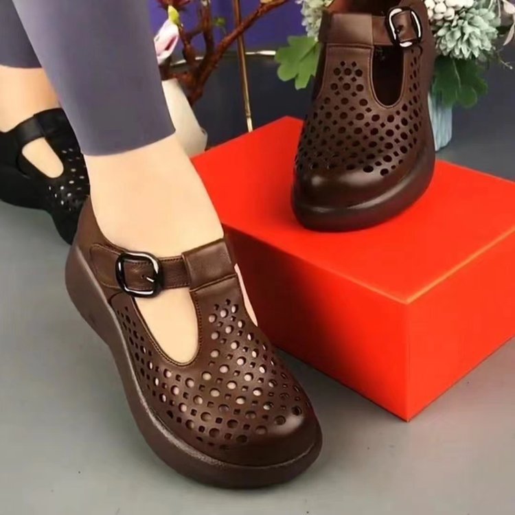 💥🔥👠【35-41】Sandale de vară pentru femei 2026, cu talpă goală și toc mediu, antiderapante