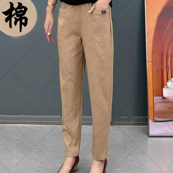 🔥👖【M-6XL】Mamele de vârstă mijlocie și în vârstă, de dimensiuni mari, casual, lejere, în stil nou, poartă pantaloni harem.