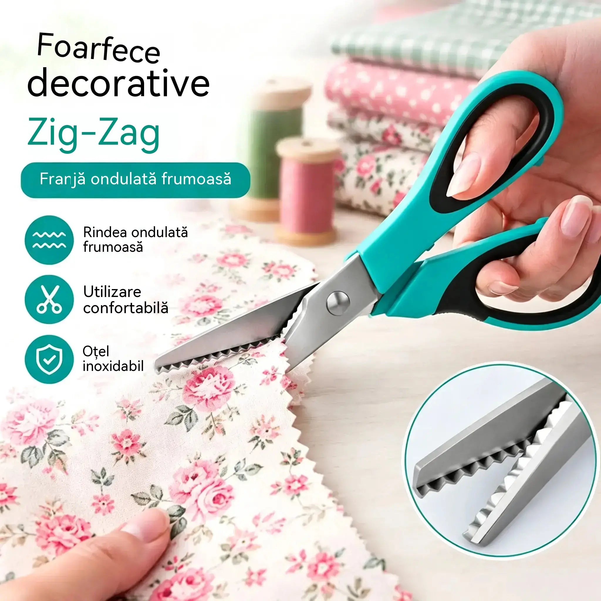 ✂️【Cumpărați 1 obțineți 1 gratuit】Foarfece profesionale de dentat - Foarfece ascuțite și cu dinți pentru materiale textile