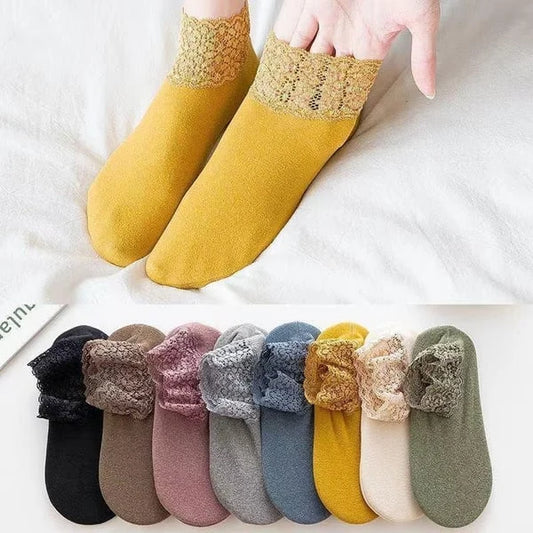 🥰🧦【8 perechi】Șosete sport din dantelă, rezistente la mirosuri și care elimină transpirația, pentru uz zilnic