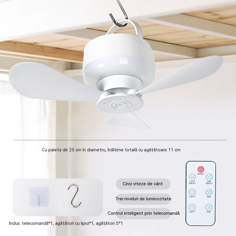 ⏰ Ofertă limitată: Ventilator de tavan reîncărcabil cu lumină LED! 🌬️✨