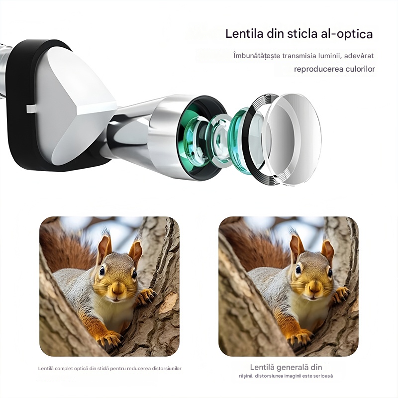 【🔭】Mini-telescop monocular pentru telefoane mobile – Telescop monocular portabil pentru călătorii și observare