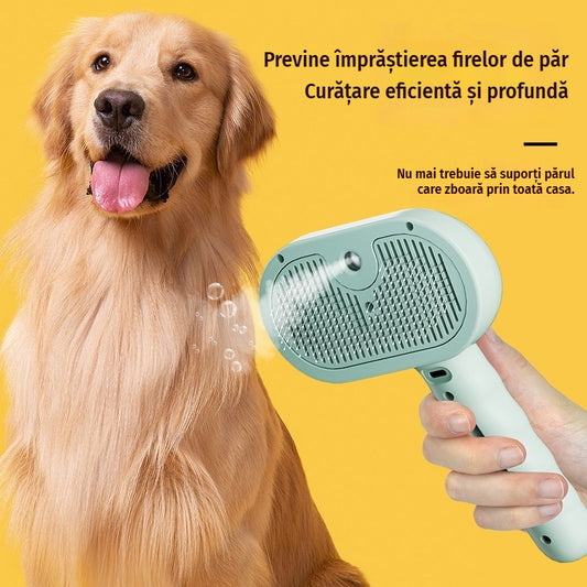 🐶🐱 【Cumpărați 1 obțineți 1 gratuit】Perie cu abur pentru animale de companie | Perie și aparat de îndepărtat părul, special concepute pentru pisici și câini, pentru îngrijirea zilnică a blănii animalelor de companie💧✨