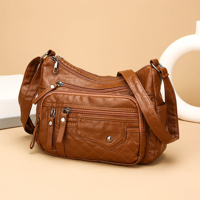 🔥【Reducere 50%】Geantă nouă de umăr/crossbody din piele moale, capacitate mare, 2026