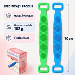 Prosop de baie din silicon, dublu strat, lung și gros (70 cm/180 g) – Ofertă limitată: cumpără unul și primești unul gratis (vei primi 2 bucăți într-o cutie colorată)! 🧼✨