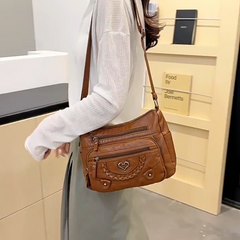 💐50% REDUCERE! 🎁Geantă crossbody moale din PU pentru femei – Buzunare multiple pentru o organizare perfectă 👜🔑