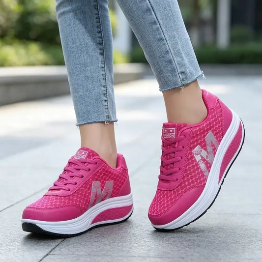 👟 Mers fără efort și confort maxim! Adidași ortopedici de damă cu talpă înaltă "Rocker" (Material respirabil cu plasă / Reduc oboseala / Mărimi 35-43)! ✨