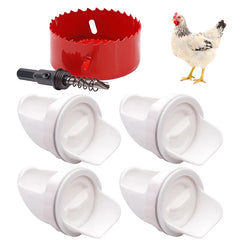 🐓 【5 alimentatoare + Perforator】Hrănitor automat pentru pui, rață și gâscă