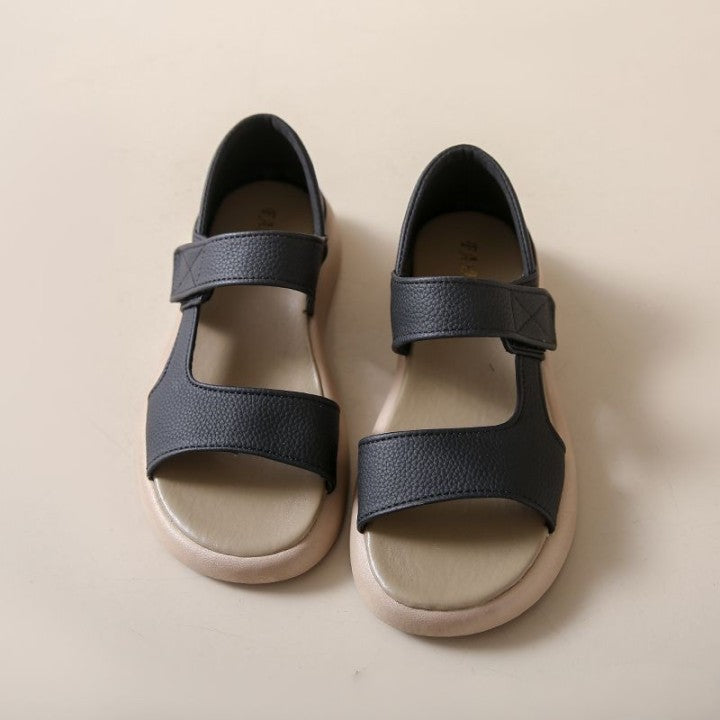 👡【35-43】 sandale retro de vară cu un singur picior din piele moale, cu talpă moale