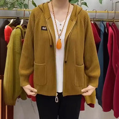 🏆【45-80 kg】💖2026 New Vertical Stripe Hooded cu glugă Monogrammed Zip Top