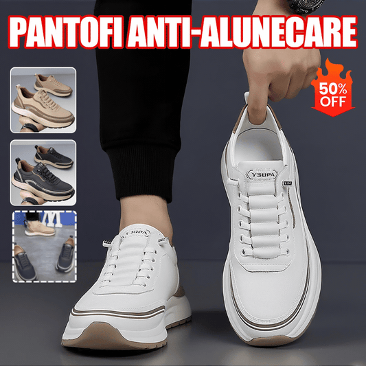 🔥[39-45]Pantofi sport din piele rezistentă la apă și murdărie, cu talpă moale pentru confort maxim