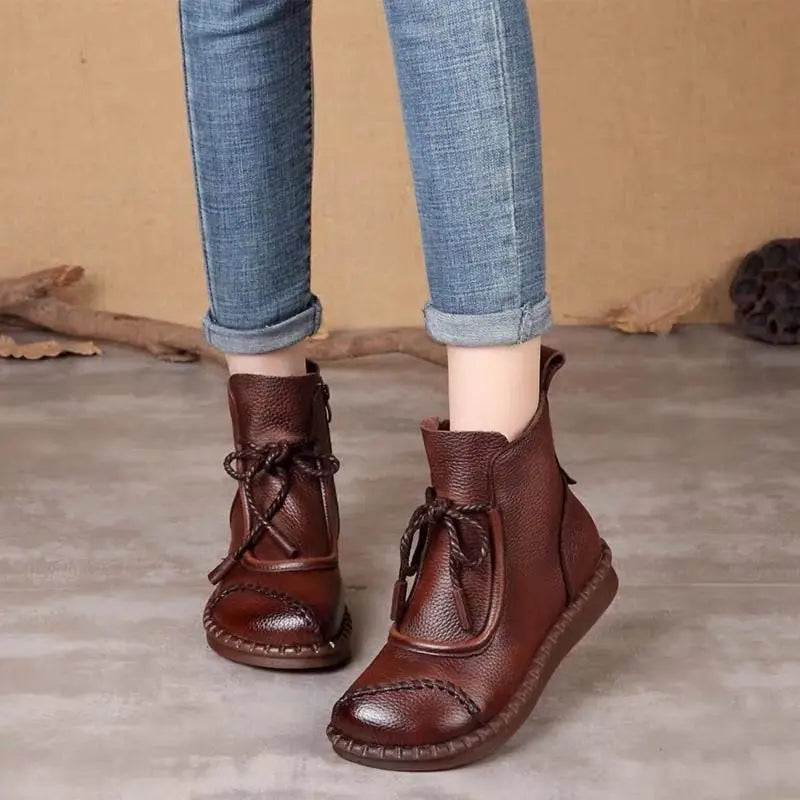 🔥✨【Mărimi 35-40】🌷👢Pre-vânzare la începutul toamnei🎉 Pantofi retro pentru femei, din piele moale