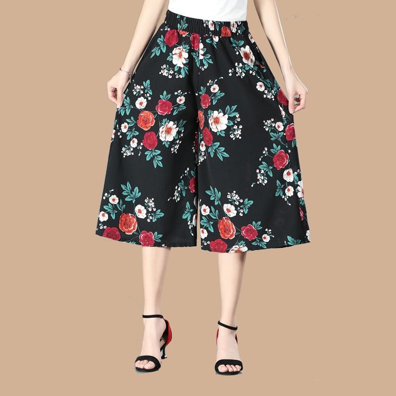 ❤️【M-5XL】2026 Noi pantaloni largi imprimați cu talie înaltă【40-100KG】
