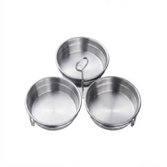 Formă din Oțel Inoxidabil pentru Ouă Ochiuri și Poșate – Set 3 Cavități cu Formă de Inimă / Cerc, Ideală pentru Micul Dejun, Budinci și Tarte 🍳🍳🍳