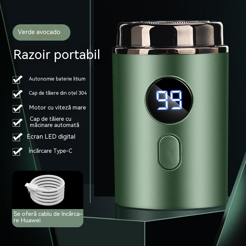 🔥Ofertă de top: 50% REDUCERE🔥Aparat de ras electric mini puternic pentru bărbați, cu ecran digital
