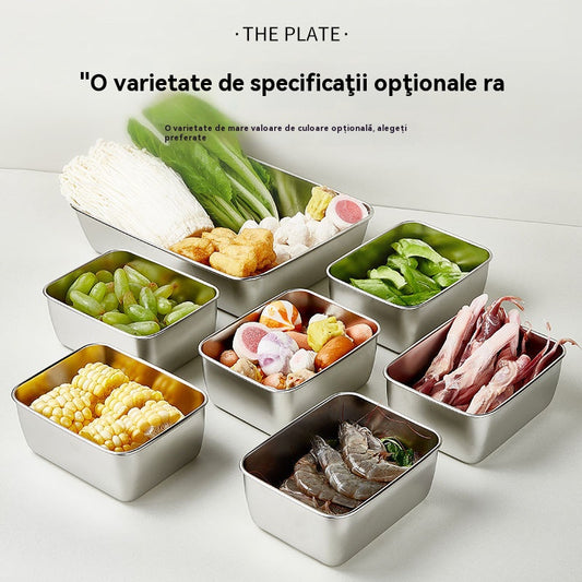 😍Cutie de depozitare a alimentelor din oțel inoxidabil, sigilată anti-îngheț, cutie specială de depozitare la congelator, material alimentar, cu un capac pentru a păstra prospețimea probelor