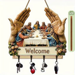 🎁30% reducere✝️ Breloc multifuncțional din lemn cu tematică de Sfânta Împărtășanie