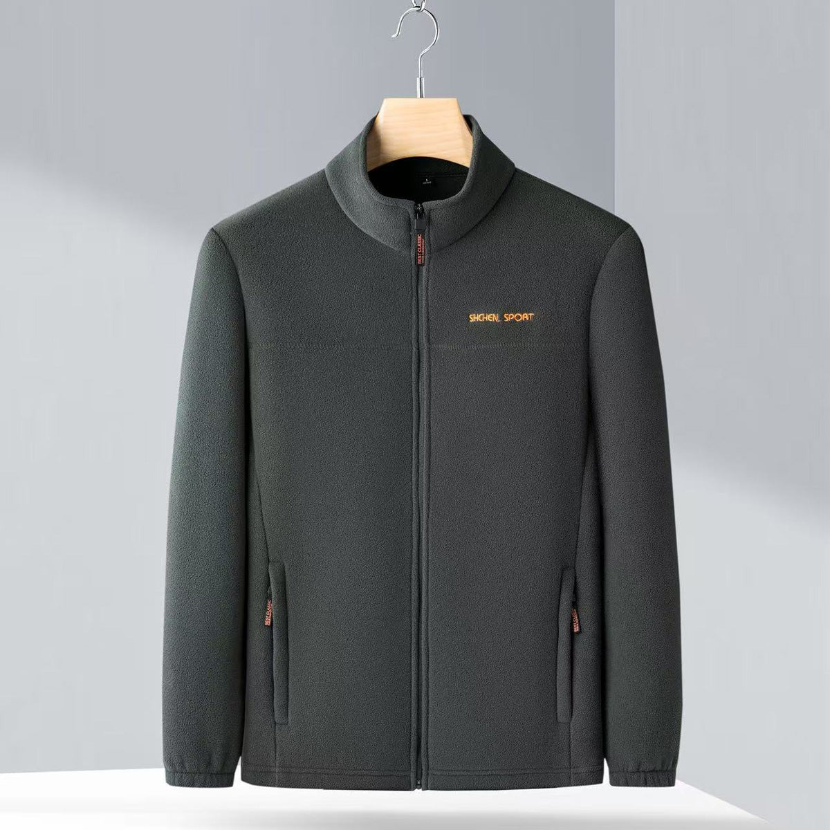 🧥🍂🔥Jachetă bărbătească din fleece polar de toamnă și iarnă, jachetă din fleece cu guler ridicat pentru bărbați tineri și de vârstă mijlocie
