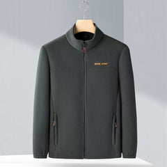 🧥🍂🔥Jachetă bărbătească din fleece polar de toamnă și iarnă, jachetă din fleece cu guler ridicat pentru bărbați tineri și de vârstă mijlocie