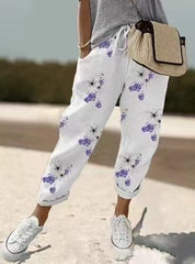 🎉【Ofertă limitată în timp】Pantaloni casual din bumbac și in pentru femei, disponibili în mai multe culori (S-3XL)